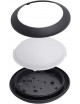 Plafoniera applique tondo bianco e nero per esterno IP66 in resina anticorrosione per balcone terrazzo