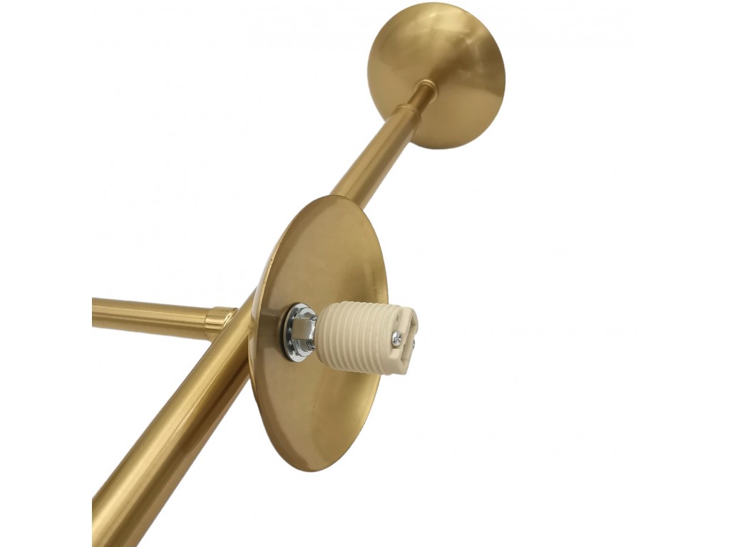 Lampadario a sospensione cerchio con sfera E27 35 cm oro argento lucido  pendente moderno led minimal