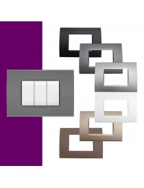 Placche compatibili con Bticino LIVING LIGHT placca 3 4 7 moduli vari colori per supporti LN4703 e N4703