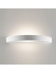 Applique da parete in gesso attacco R7S lampada mezzaluna semicircolare doppia luce design moderno bianco verniciabile