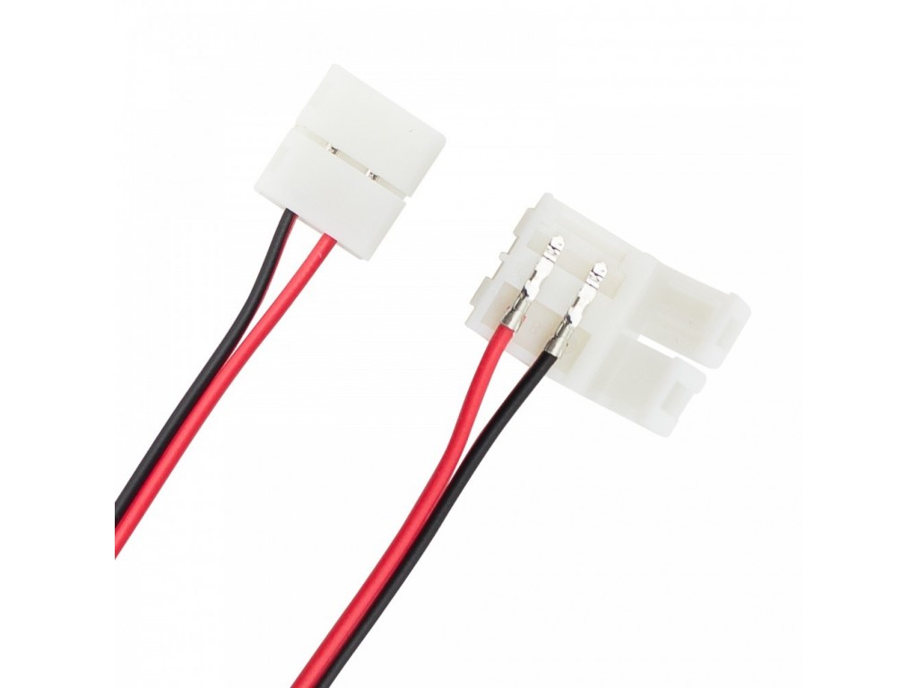 5pz connettore a clip da 8 e 10 mm per strip led 12/24V 2 pin