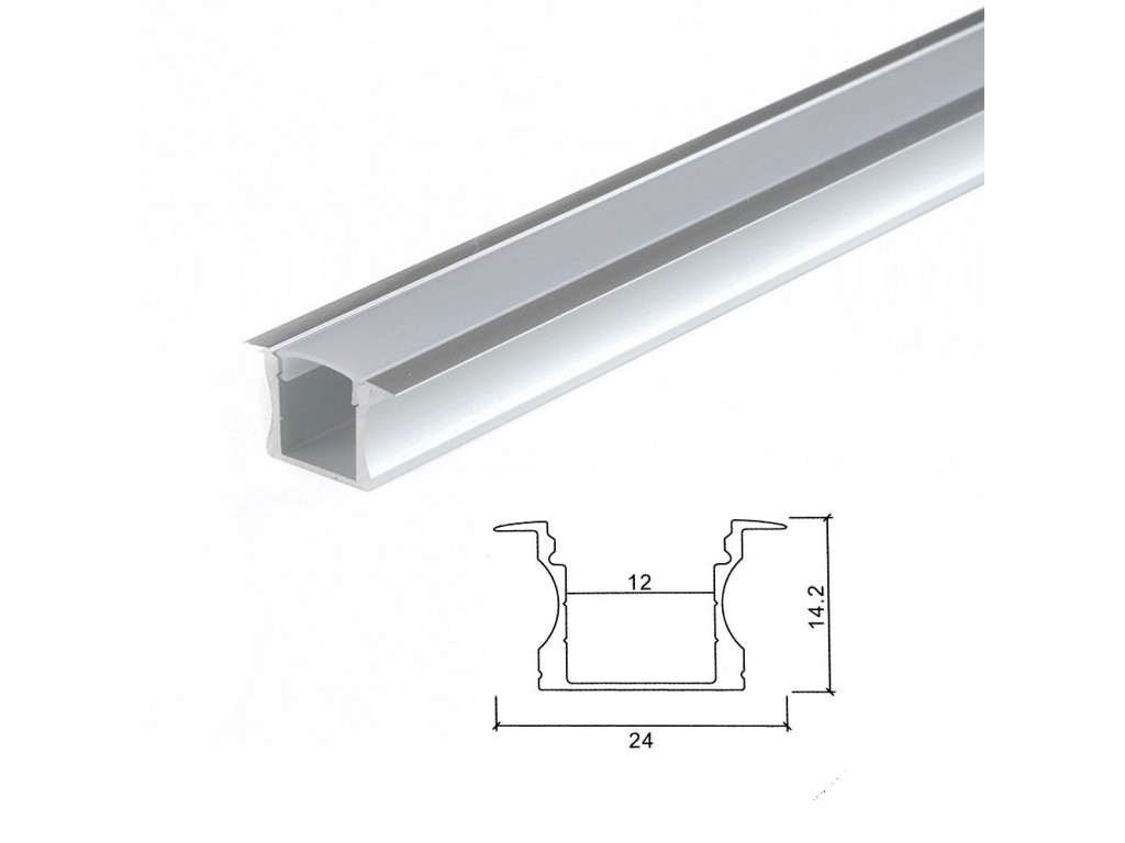Striscia 144 LED rigida barra profilo alluminio 1 mt 12V bianco caldo  naturale - Pianeta Lowcost