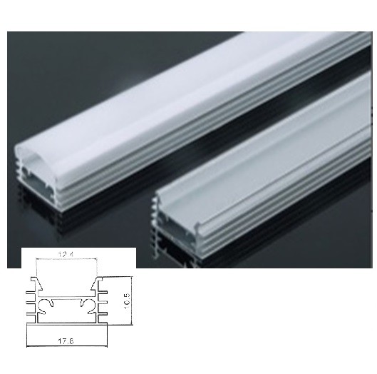 Profilo Alluminio superficie Strisce Strip LED Barra Rigida Copertura opaco