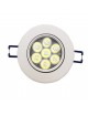 Faro faretto led incasso bianco 7w ip20 orientabile rotondo luce fredda naturale