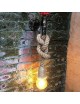 Applique parete E27 lampada vintage corda canapa rubinetto luce led muro country