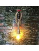 Applique parete E27 lampada vintage corda canapa rubinetto luce led muro country