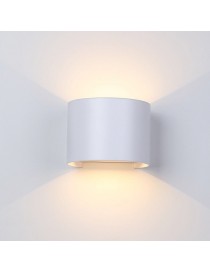 Applique da parete 10w semicerchio bianco per esterno luce led regolabile doppio fascio luminoso