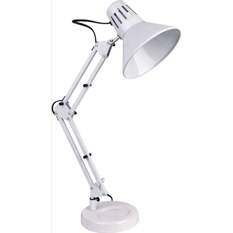 Wonderlamp - Lampada da scrivania bianca articolata Avati, stile retrò,  corpo e testa snodabile, lampadina 1xE27 : : Illuminazione