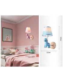 Applique da parete cavallo luce led E27 lampada notturna muro rosa celeste per camera bambini