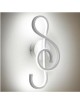 Applique led 15w chiave di violino lampada da parete nota musicale bianco stile moderno luce fredda naturale calda
