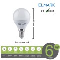 Lampadina led globo G45 E14 6w attacco piccolo sfera bianco basso consumo luce fredda naturale calda