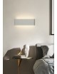 Applique da parete led doppia emissione di luce lampada a muro bianco rettangolare design moderno per camera soggiorno bagno