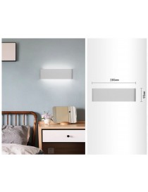 Applique da parete led doppia emissione di luce lampada a muro bianco rettangolare design moderno per camera soggiorno bagno