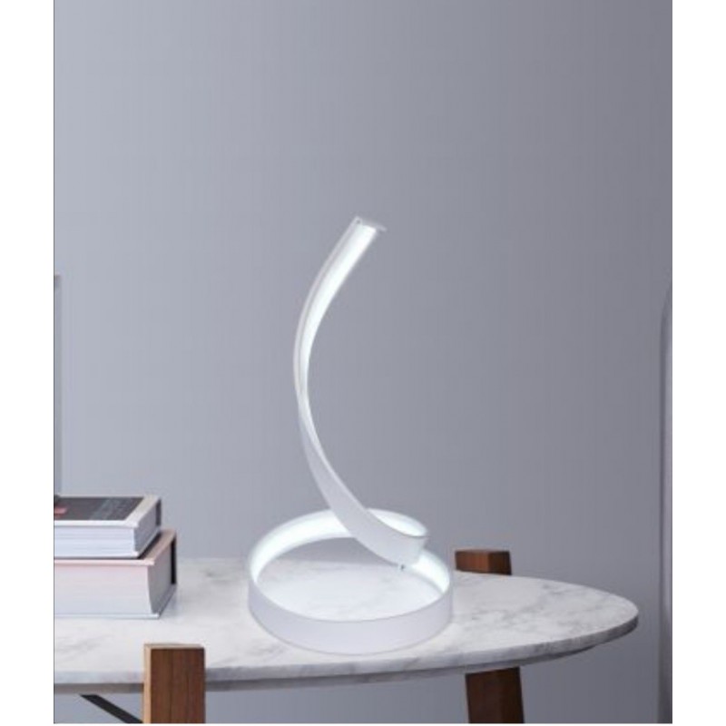 Lampada da scrivania led 12w spirale luce tavolo bianca design moderno
