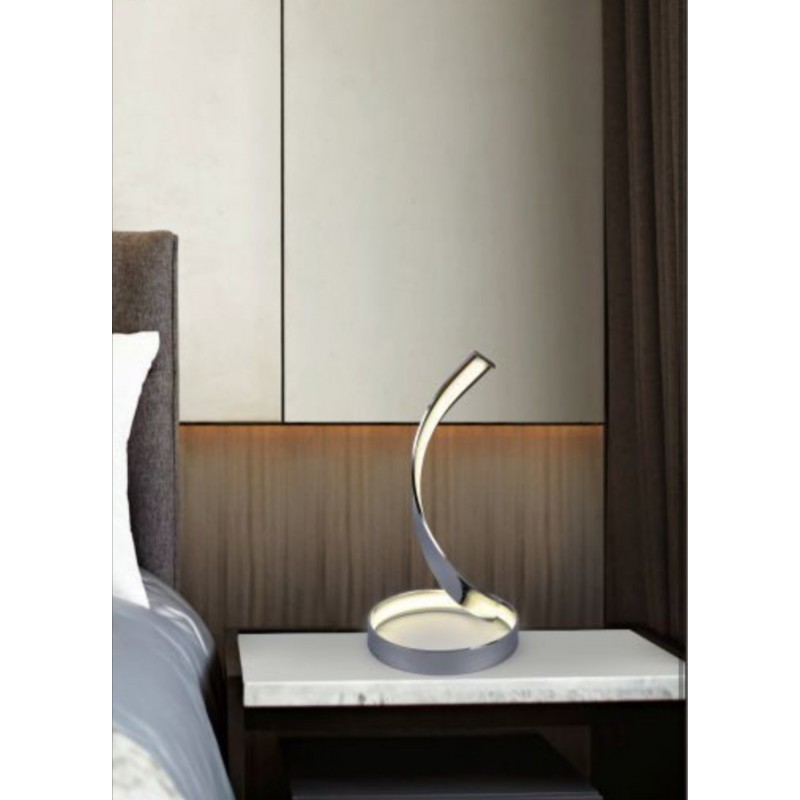 Lume da comodino led 20w lampada da tavolo lumetto moderno a spirale da  camera