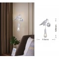 Applique da parete uccellino luce led E27 design moderno bianco lampada decorativa animali