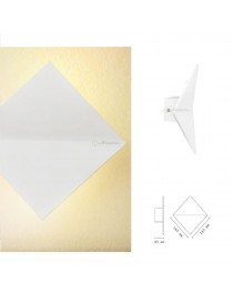 Applique da parete led 10w doppia luce quadrato bianco design moderno per interno geometrico comodino