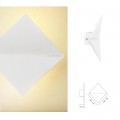 Applique da parete led 10w doppia luce quadrato bianco design moderno per interno geometrico comodino