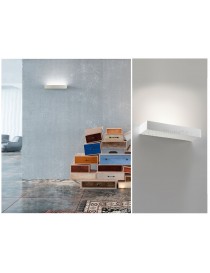 Applique da parete in gesso attacco R7S lampada lineare luce verso l'alto design moderno bianco verniciabili