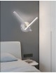 Applique da parete luce led 6w incrociato bianco lampada design moderno decorativo 2 bracci lineare per camera bagno soggiorno