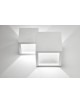 Applique cubo doppia luce led attacco G9 in gesso lampada da soffitto quadrata moderno bianco verniciabile