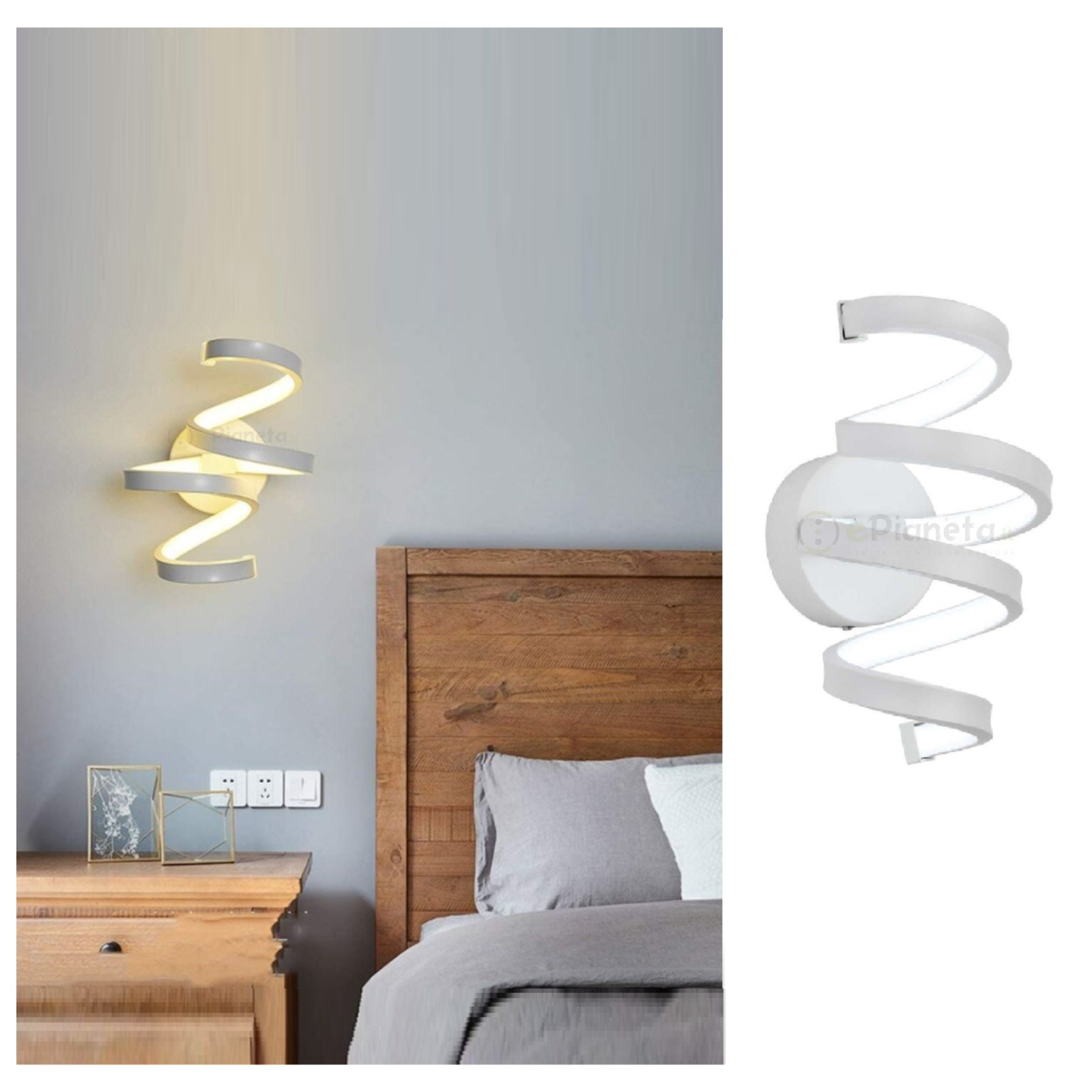 Applique Lampada da parete per muro a LED 10W moderna doppia Luce per  interno