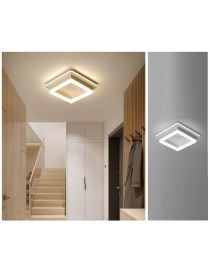 Plafoniera led 51w 6 cerchi lampadario da soffitto bianco design moderno  per camera luce fredda naturale calda