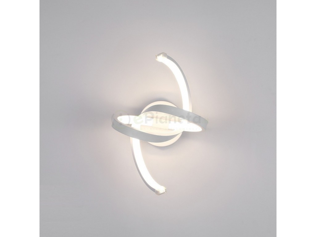 Lampada applique specchio bagno led onda 9w moderno bianco luce fredda  naturale calda