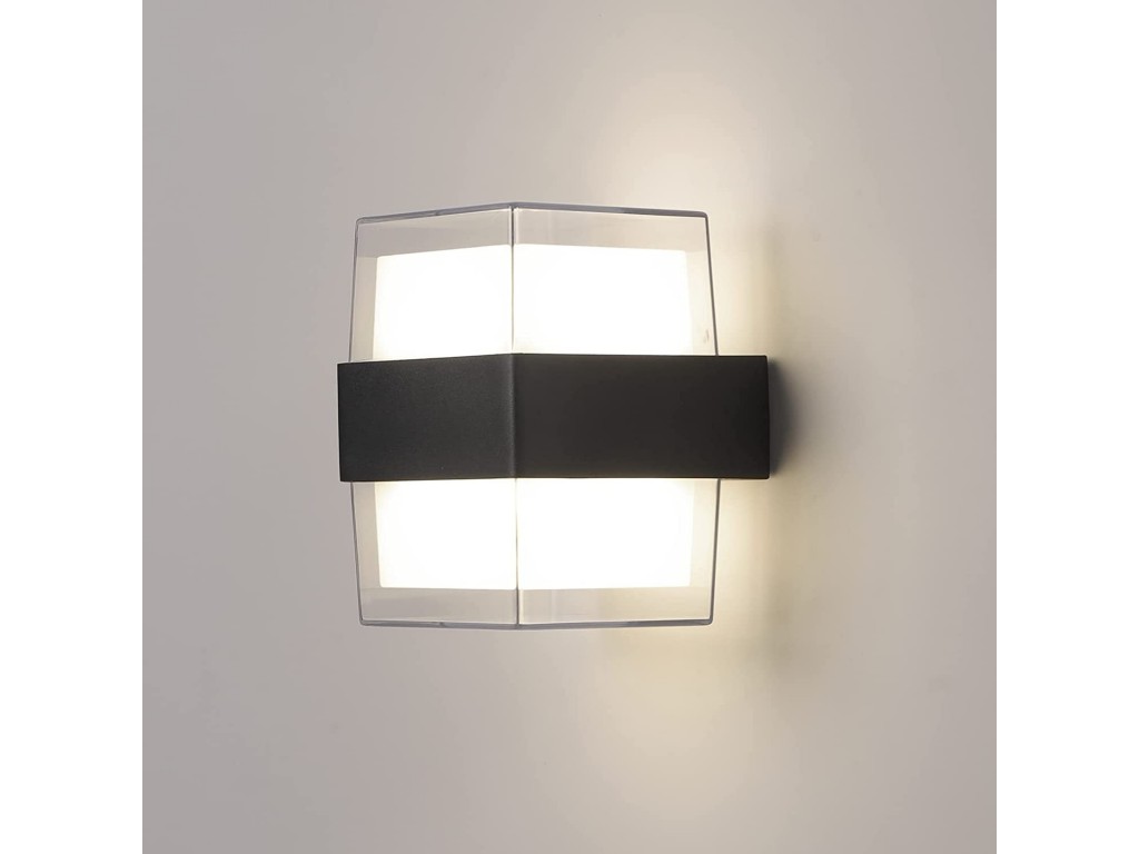Applique da parete led G9 doppia luce lampada a muro nero bianco design  moderno per camera