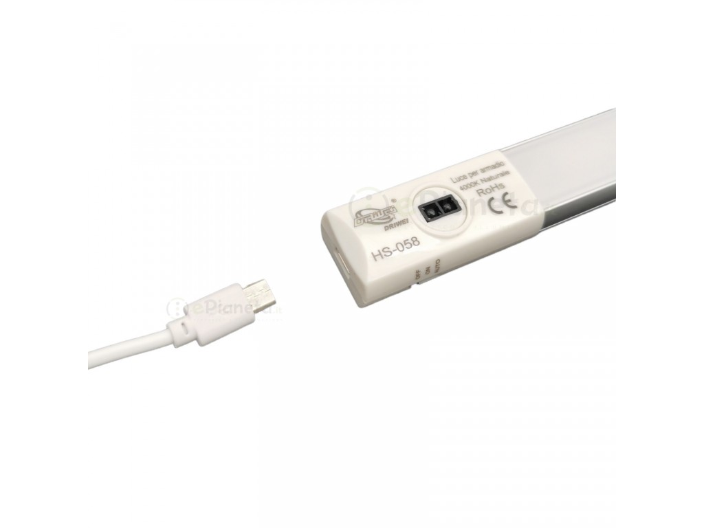 Barra Led con sensore ricaricabile USB con ganci magnetici - Eurekaled