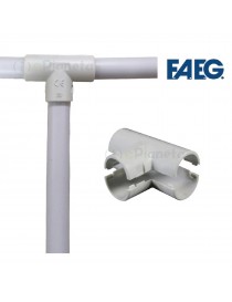 Giunto a "T" ispezionabile reversibile per tubo rigido raccordo di giunzione Ø 16 20 25 32 mm IP40 collegamento in PVC grigio