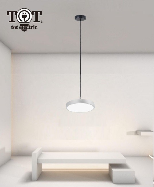 Lampadario cerchio pendente moderno LED 51W luce sospensione 3