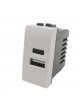 Presa USB A+C e Tipo C compatibile con Bticino Living light bianco caricatore a parete